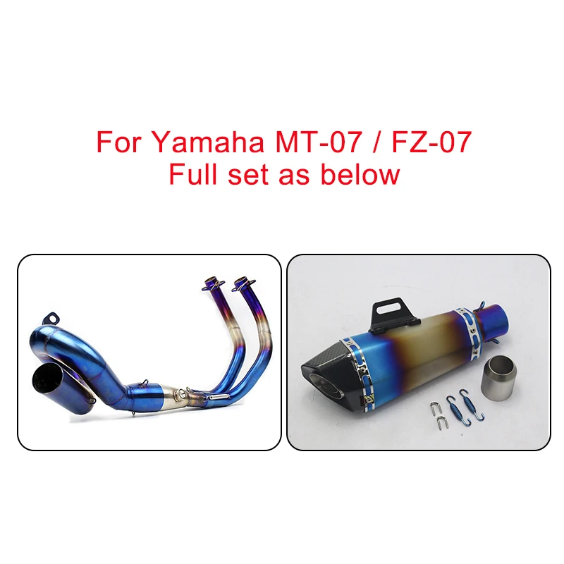 MTCLUB мотоцикл полный набор глушитель выхлопной системы для Yamaha MT 07 FZ MT07 FZ07 XSR700 2013
