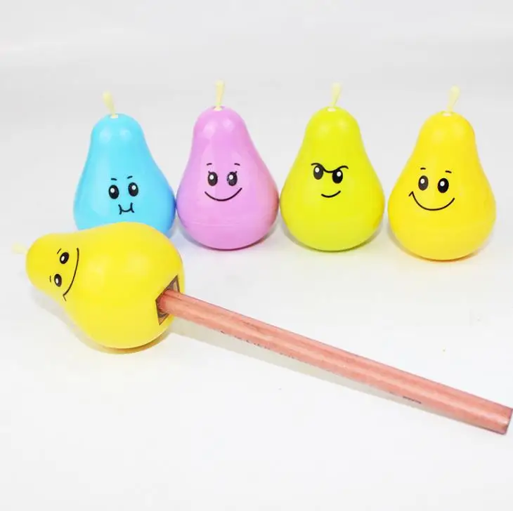 4 шт./компл. Kawaii Мини фрукты ярких цветов груша Форма Пластик точилки для карандашей Резак Ножи подарочные канцелярские товары студентческой ручки точилка