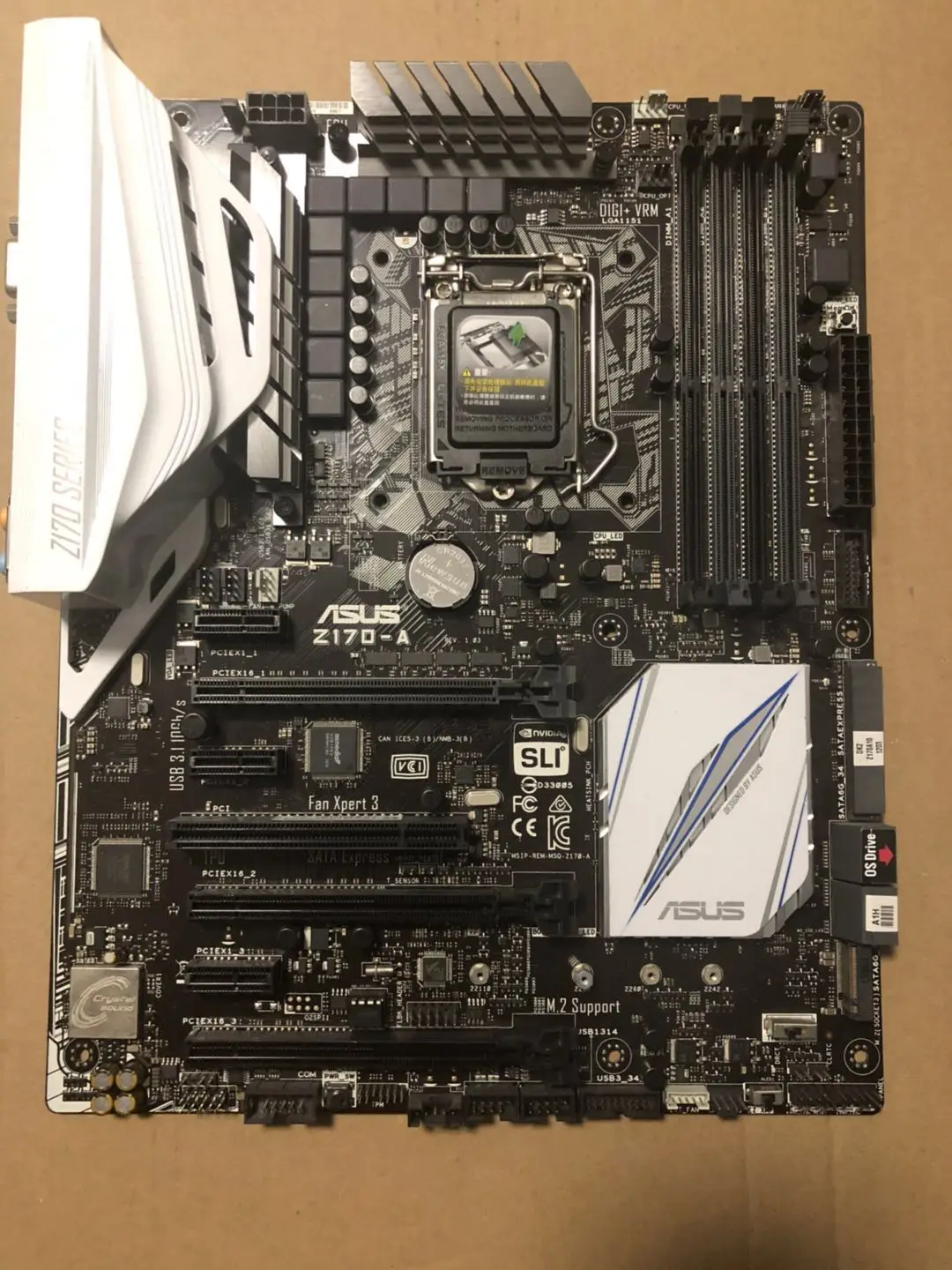 ASUS Z170-A LGA1151 Z170 DDR4 Поддержка 6 карт atxматеринская плата используется 90% новый |
