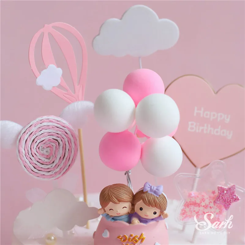 Фея воздушный шар мальчик девочка украшения с днем рождения пара торт Топпер на День святого Валентина вечерние принадлежности для выпечки милый подарок