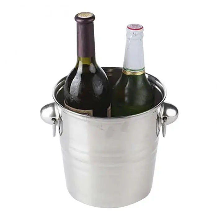 Newly Stainless Steel Ices Bucket Cool Durable for Champagne Wine Wedding Party KTV Bar XSD88
