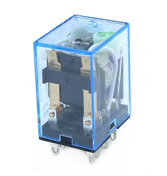 

1PCS MY4NJ DC 220V 110V AC 24V 12V Coil 4NO 4NC Green LED Indicator Power Relay DIN Rail 14 Pin time relay