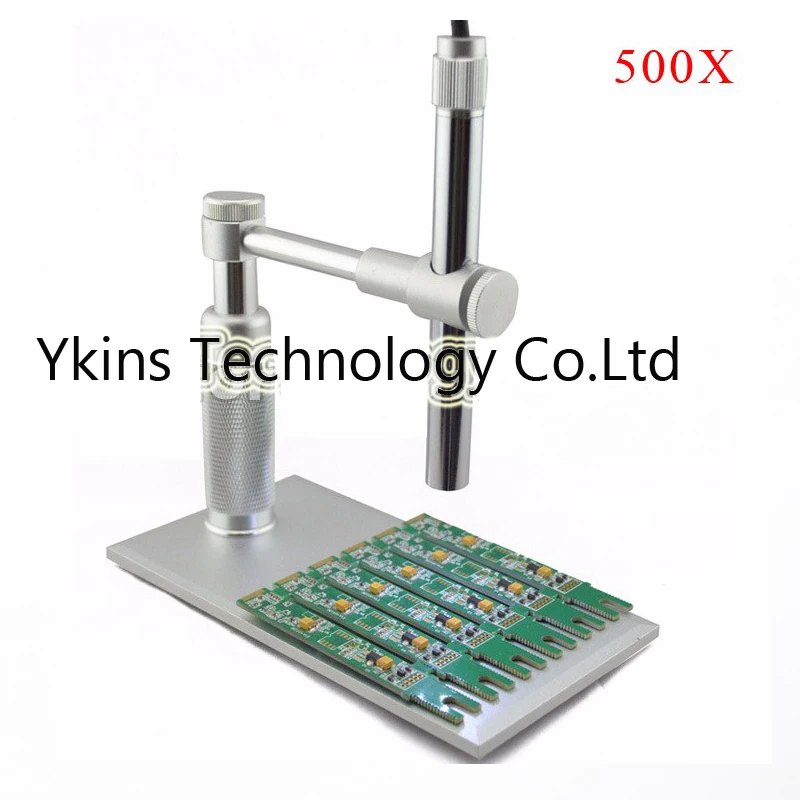 

500X Zoom 2MP 8LED USB Digital Microscope Endoscope USB magnifier Camera + Aluminium alloy HOLDER FOR pcb inspection