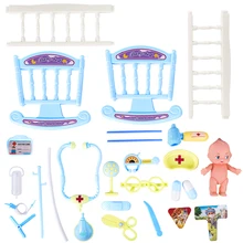 Surwish, 14 шт., детские игрушки для ролевых игр, имитационный Набор доктора для развития детей, интерактивные Семейные комплекты