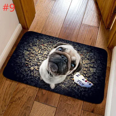 BLRISUP напольный коврик для питомца собаки, Противоскользящий коврик для гостиной, ванной комнаты, напольный коврик для дома и улицы, милый коврик для бульдога, ковер для кухни - Цвет: 9