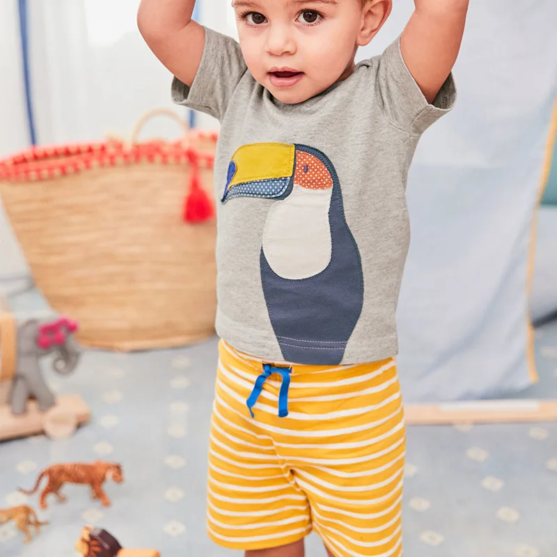 

High Quality Baby Girl Cotton Sets Summer 2pcs T Shirt+Short Pants Suits Cartoon Pattern for Kids Boys Clothes Sets 2-7 Year