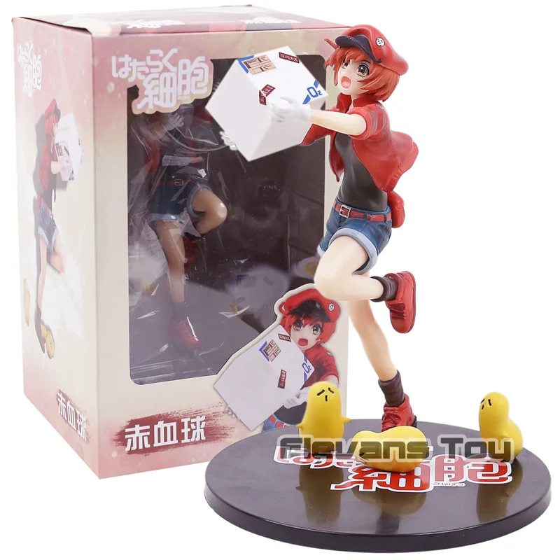 

Anime Cartoon Cells At Work Anime Hataraku Saibou Red Blood Cell PVC Action Figure Collection Model Doll Toys Gift