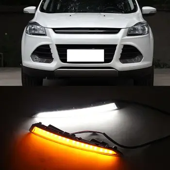 

For Ford kuga / Escape 13-16 2PCS DRL Daytime Running Light Yellow Turn signals