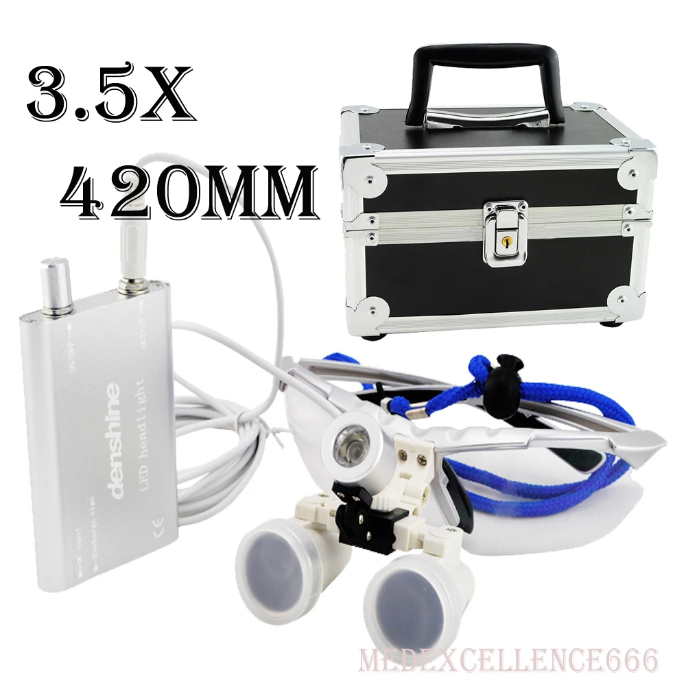 Dentist Dental Surgical Medical Binocular Loupes 3.5X 420mm Optical