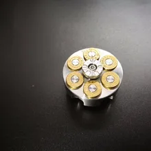 Набор из воловьей кожи на заказ, шесть зажимов, EDC 357MAG, металлический Спиннер из нержавеющей стали для снятия аутизма, СДВГ, игрушка для снятия стресса, сделай сам