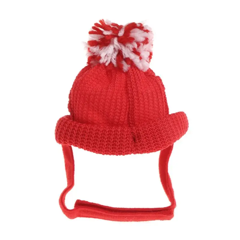 

Pet Hat Christmas Knitted Cap Adjustable Winter Warm Dog Cat Kitten Puppies Hats Ears Expose Woolen Fashion Lovely Costume 2019