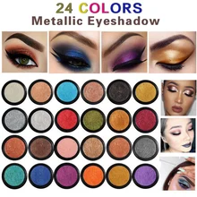 PHOERA, 24 цвета, блестящая палитра теней для век, водостойкая, мерцающая, макияж, Обнаженная, тени для век, стойкая, монохромная косметика