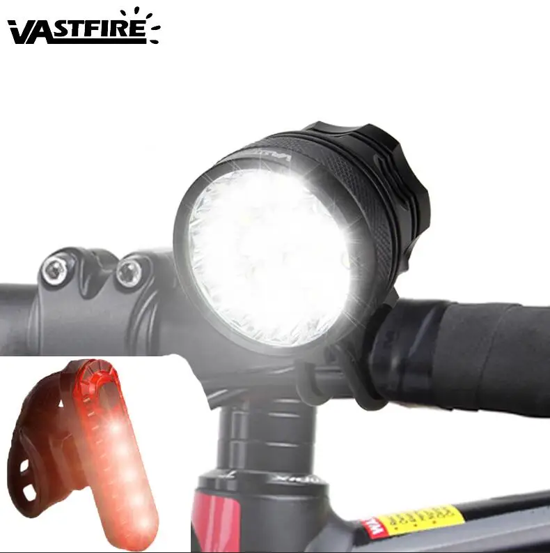 Водонепроницаемый супер яркий 20000 люмен 16xT6 светодиодный фонарь для велосипеда 3 режима Передняя велосипедная фара+ перезаряжаемый аккумулятор+ зарядное устройство - Цвет: With USB Taillight