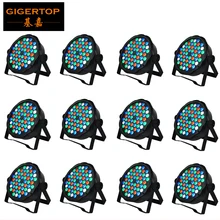 TIPTOP 12 шт./лот клубный бар светодиодный светильник сценических эффектов со сменой цвета RGBW Освещение DJ домашние вечерние 60 Вт шоу Профессиональный проектор свет диско 54 шт. 1 Вт Светодиодный s