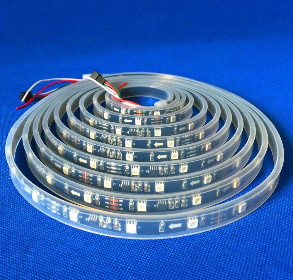 

promotion!! 5m DC12V WS2811 150LEDs (10pixes/m) led digital strip;waterproof in silicon tube;IP66;BLACK PCB