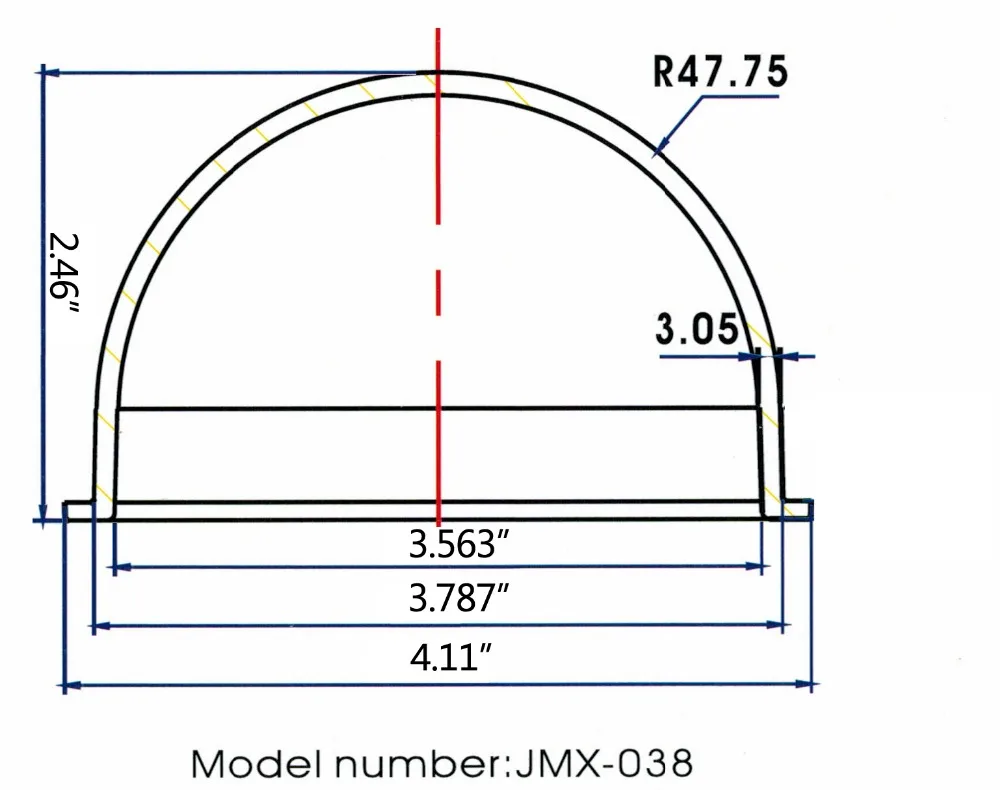 JMX 3,8 дюйма акрил/PC Крытый/Открытый CCTV Замена прозрачный корпус для купольной камеры безопасности купольная камера
