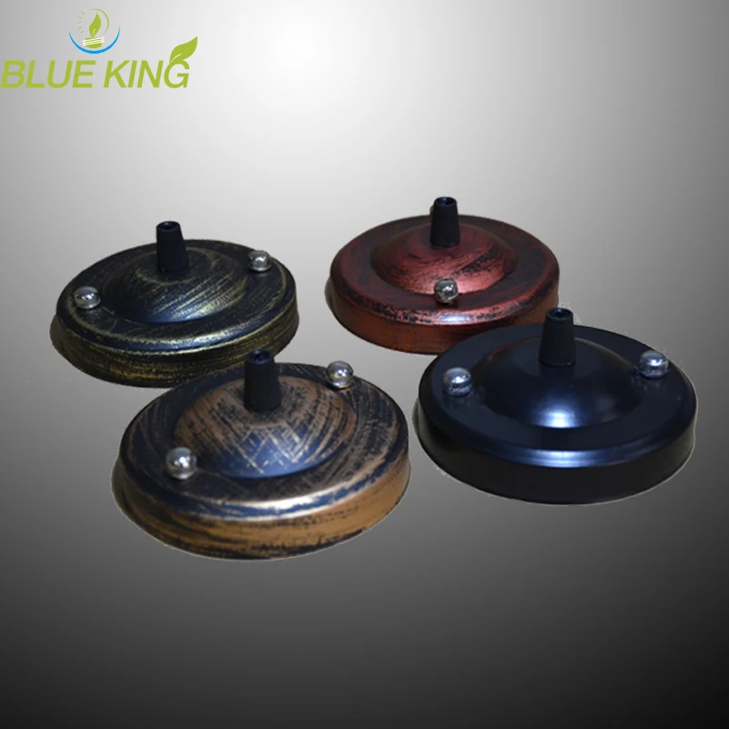 

2pcs/lot Ceiling rose Antique edison lampholder lamp socket Loft vintage retro light socket metal lamp holder round shape metal