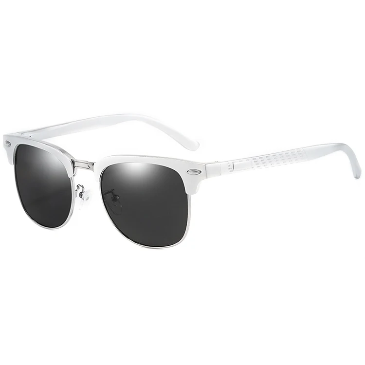 Saylayo, Роскошные Мужские поляризационные солнцезащитные очки, алюминиево-магниевые солнцезащитные очки, очки для вождения, очки для мужчин, Oculos Masculino, мужские - Цвет линз: White Black with box