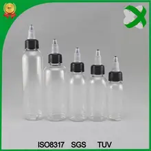 30ml 60ml 120ml unicorn bottle twist cap pet, plastic e liquid bottle with twist cap, twist cap dropper bottle