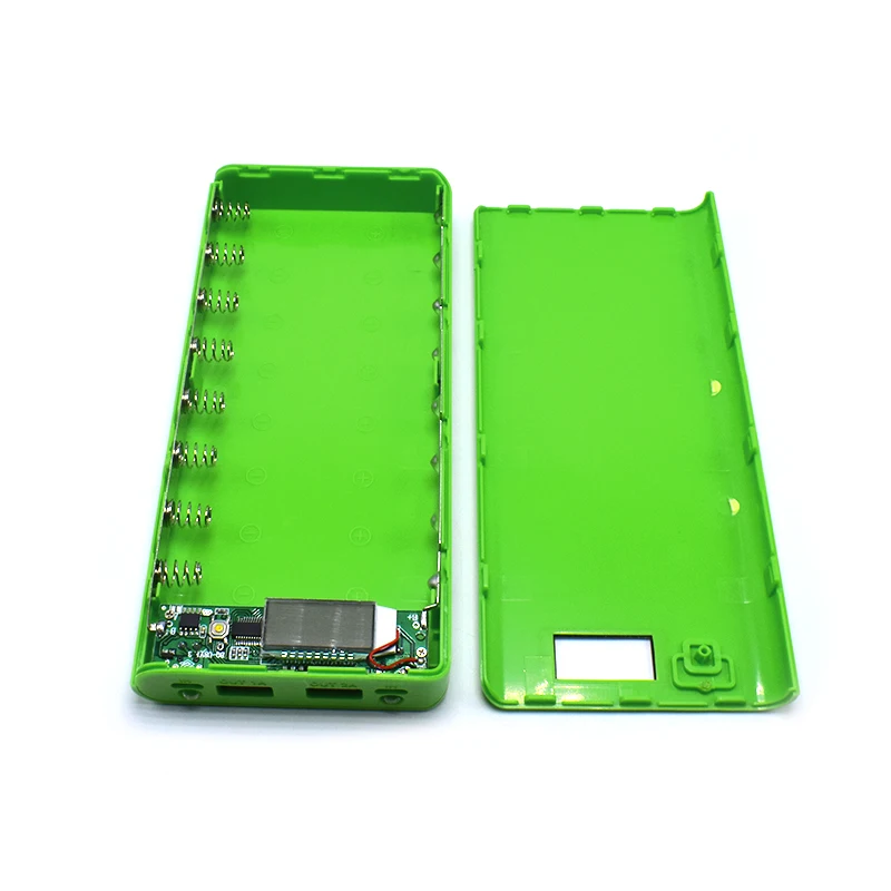 DIY USB Мобильный Внешний аккумулятор зарядное устройство чехол 8 шт. 18650 Держатель батареи для телефона батареи в комплект не входят внешний аккумулятор - Цвет: Зеленый