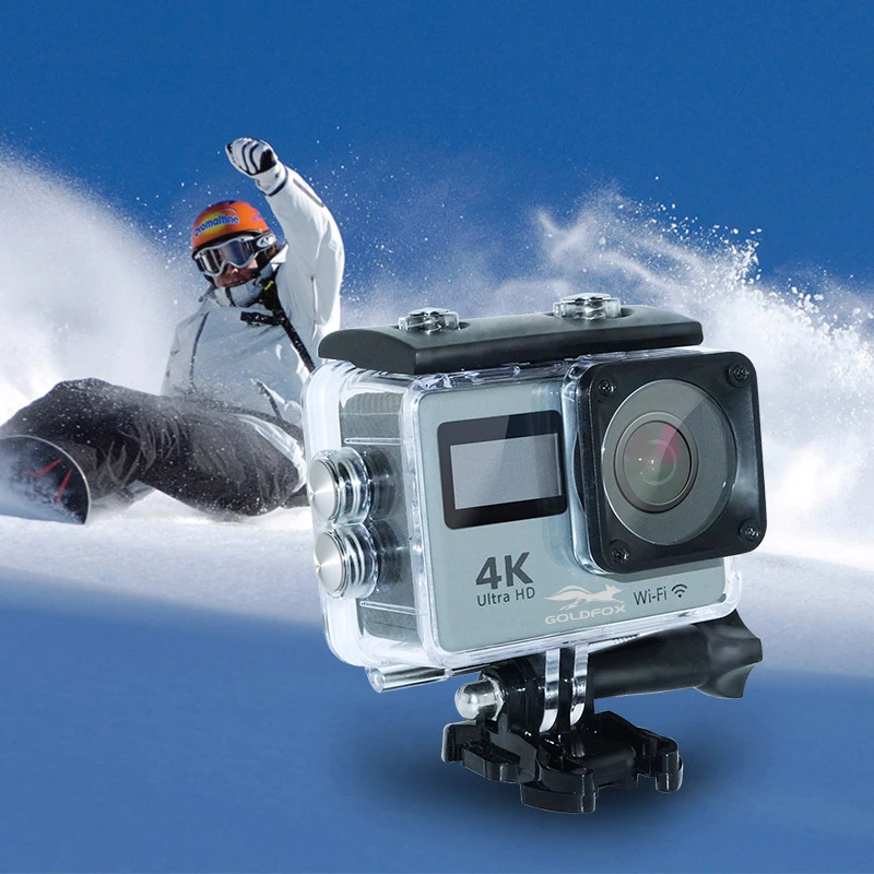 Ультра HD 4K экшн-камера Wifi камера 1080P 16MP двойной экран 170D Go Водонепроницаемая профессиональная камера 4K Спортивная камера мини-камера+ пульт дистанционного управления