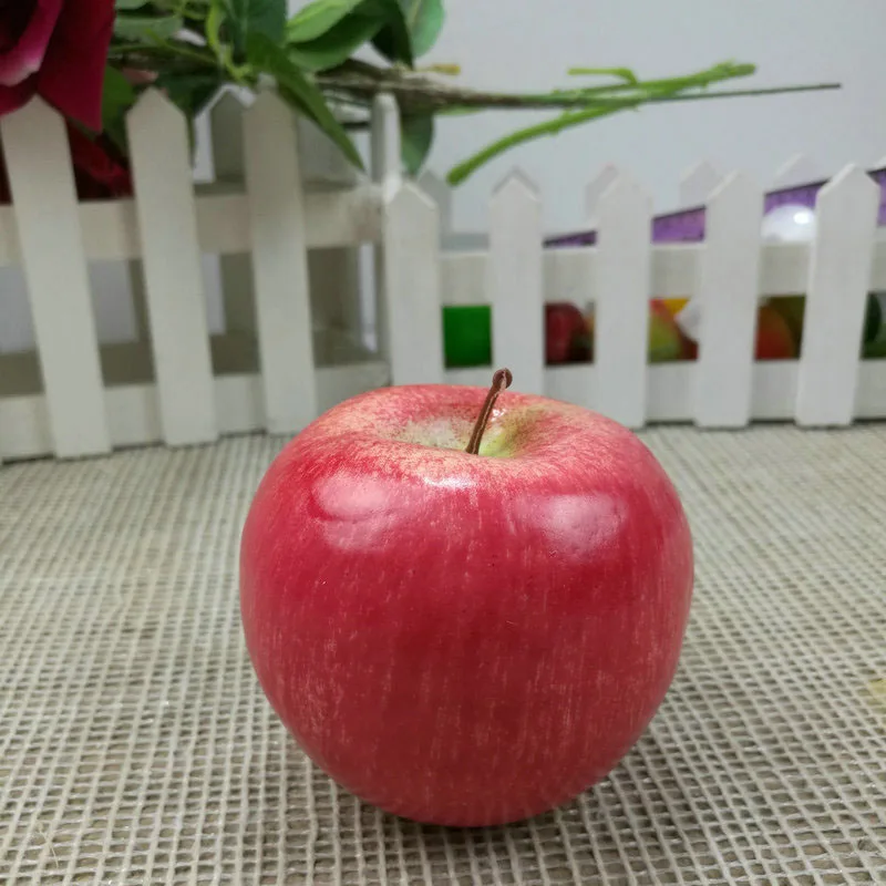  4pcs Artificial Fake Fruits Teaching Aids Apples Plastic Fruit Red Apple For Wedding Decoration Sho - 4000597527788