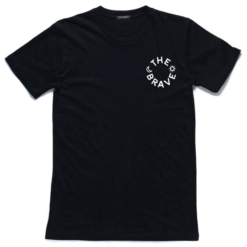 

Simple short-sleeved T-shirt fashion round neck men's pattern black and white printing tide half sleeve HY1MC04