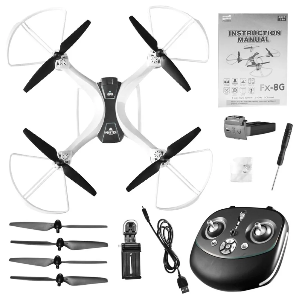 

RC FX-8G FPV dron 6-axis wifi HD camera follow me with onekey return altitude hold drone Headless Mode GPS Quadcopter