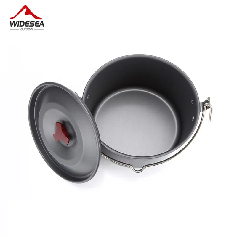 Widesea 4L camping utensilios de cocina al aire libre vajilla colgante olla 4-6 personas picnic juego de cocina