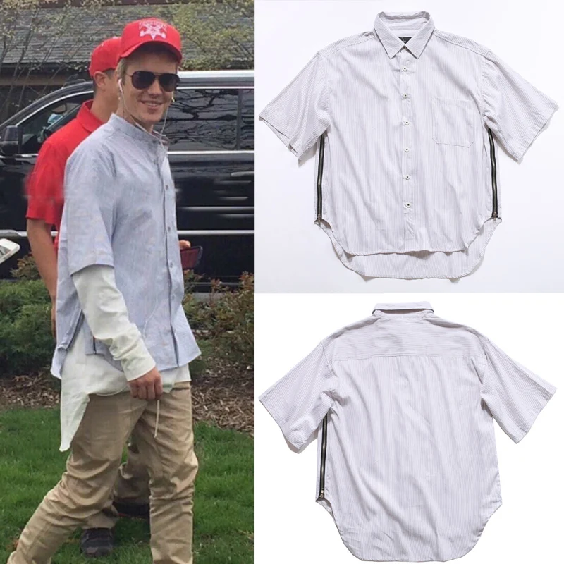 2016ss summer brand new streetwear Fear of God FOG red font b tartan b font stripe