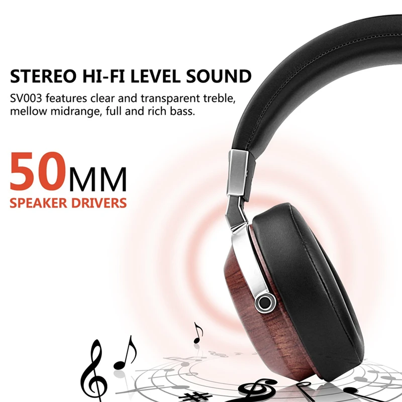 SIVGA SV003 деревянные Накладные наушники Hifi стерео шумоизоляция монитор
