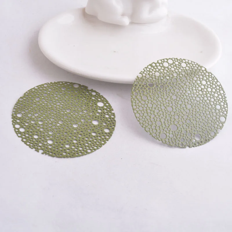 20pcs AA2302 59mm * 59mm 큰 둥근 매력 큰 펜던트 금속 황동 보석 결과