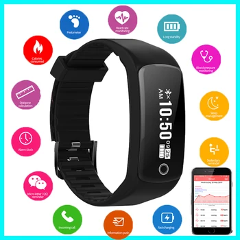 

HB06 06 NFC smart bracelet Fitness Tracker Heart rate Monitor Blood Pressure IP68 Wrisatband women Smart Watch men Message Remin