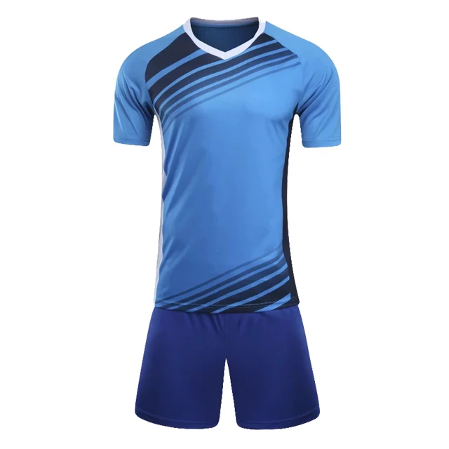 Футбольные майки для мальчиков, Футбольная форма для детей, мужской футбольный комплект, спортивный костюм, тренировочные костюмы, Джерси, настраиваемый Детский комплект футбольной одежды - Цвет: sky blue