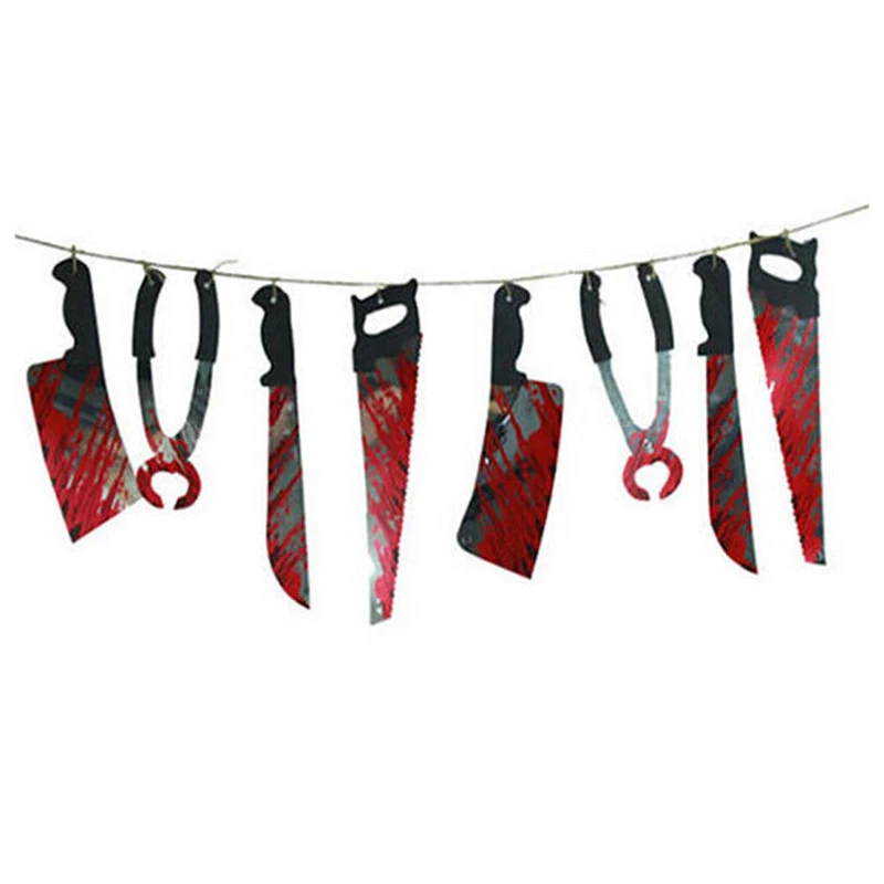 Spooky Halloween Party Haunted House Hanging Garland Pennant Banner