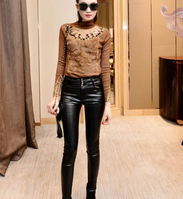 high waist pencil pants