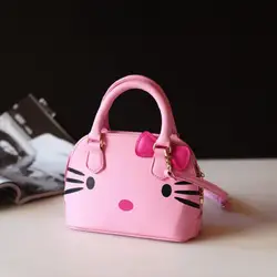 Искусственная кожа с рисунком «hello kitty» Детская одежда с рисунком школьные сумки детей дорожная сумка-мессенджер телефон сумка для