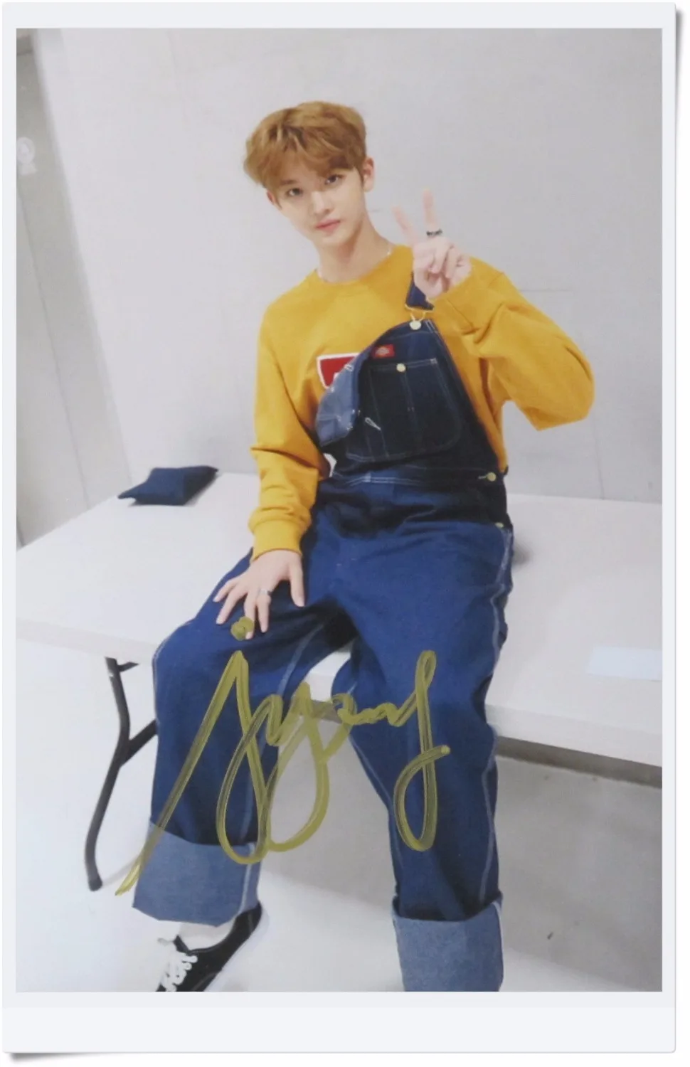 Подпись WANNA ONE Bae Jin Young фото с автографом 1-1 = 0 ничего без вас 6 дюймов K-POP коллекция