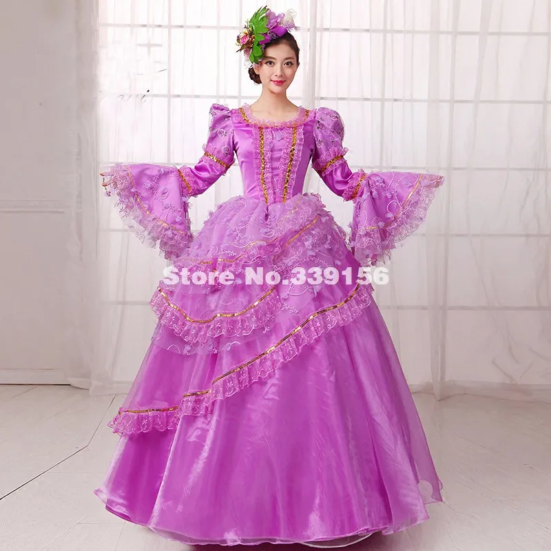 purple rococo dress