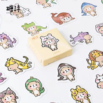 

2packs/lot DIY Kawaii Paper Sticker Cute Animal Sealing Stickers Diary Scrapbooking Decoration Label Gift Stationery