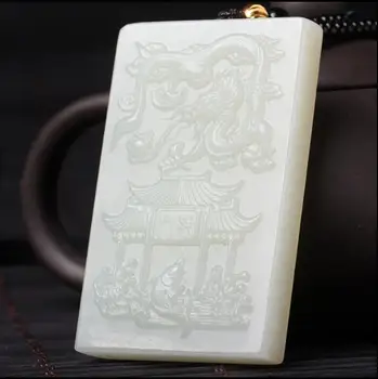

Hetian jade carp jump Longmen brand carp jump Longmen pendant men and women pendant identification certificate