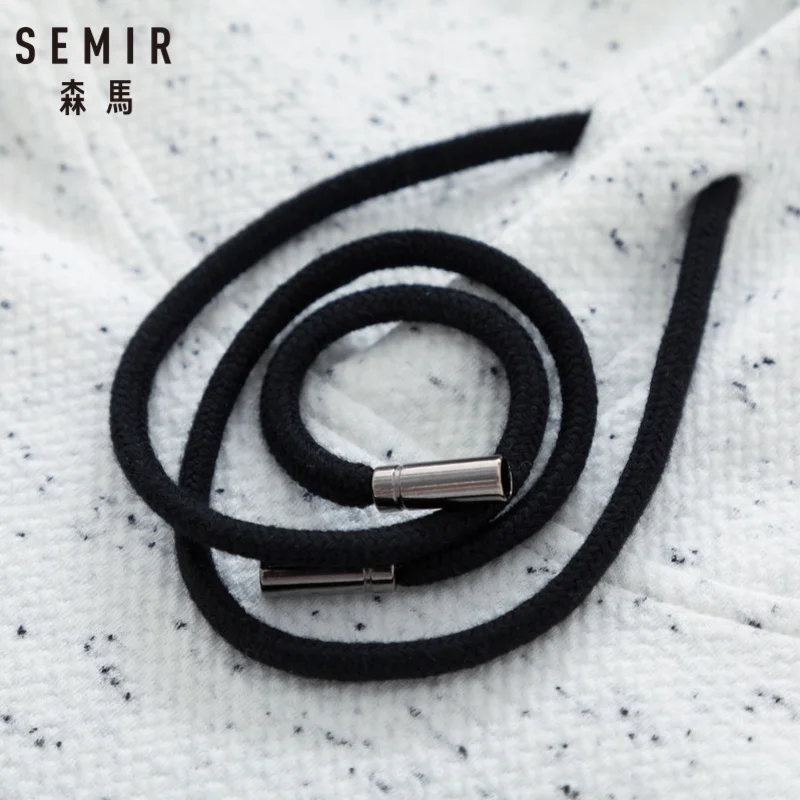 SEMIR Для мужчин с принтом капюшоном толстовка кенгуру С карманами и эластичной