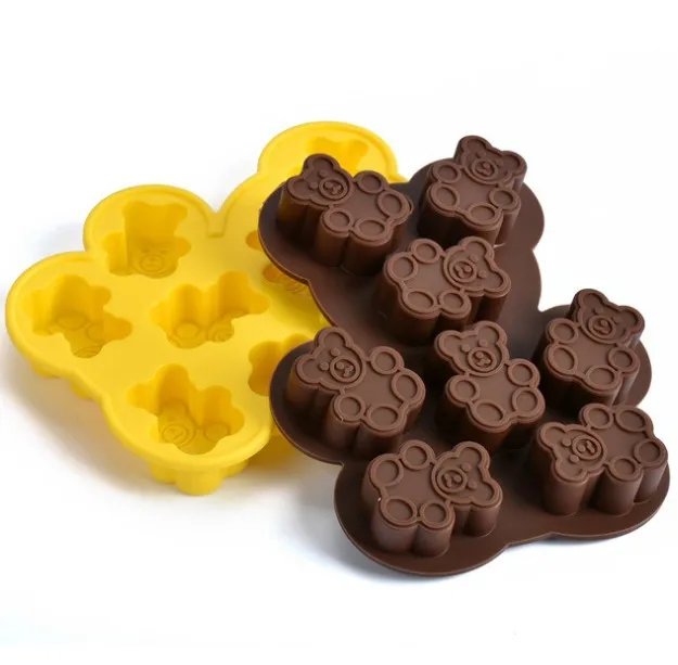 

Silicone cake mold bear DIY chocolate baking molds handmade soap mold ice cube moulds D905