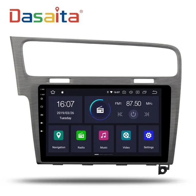 Android 9,0 Автомагнитола 2 Din gps Navi для Volkswagen Golf 7 2013 PX6 DSP ips экран 4 Гб+ 64 Гб RDS wifi - Цвет: Silver DSP