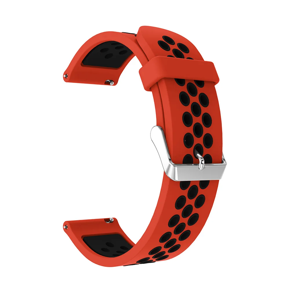 Силиконовый ремешок для Xiaomi Huami Amazfit Stratos 2 Pace Smart Watch Band 22 мм спортивный ремешок для samsung gear S3 huawei GT Active - Цвет: Red black