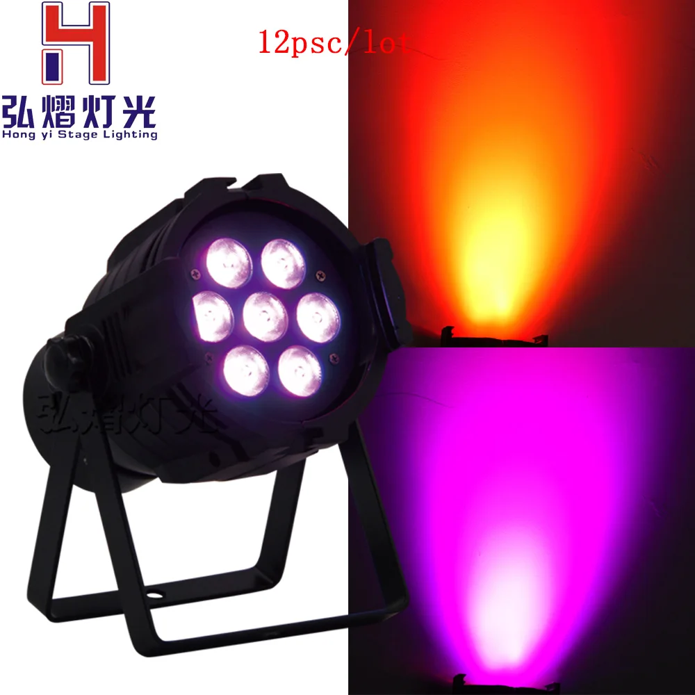 

12pcs/lot LED RGBW LED Light Mixing Led Par 7X12W DMX Par Light Dj Light for Party Disco EU Plug