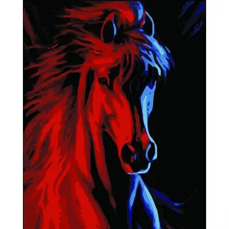 

cioioil-W719 Flaming horse DIY Painting By Numbers Modern Wall Art Picture Acrylic Paint Unique Gift For Home Decor