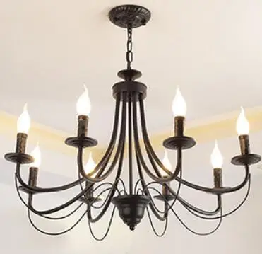 crystal chandelier European American modern iron LED chandelier light blue white black 5 6 8 lights decorative foyer living dinning chandelier lamp bedroom chandelier Chandeliers