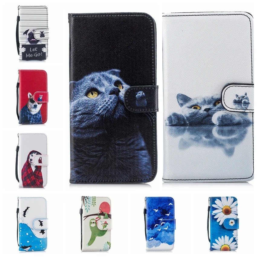 

For iPhone 5S 5 SE 6 6S 8 7 Plus X Leather Flip Case For Samsung Galaxy J3 2016 J5 A5 2017 A8 2018 S6 S7 Edge S8 S9 Plus Cases