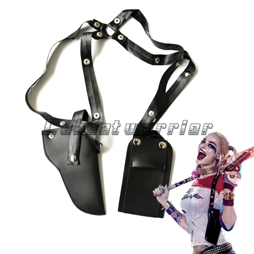 Suicide Squad Harley Quinn Gun Holster Sheath Case Belt Costume Cosplay Party 